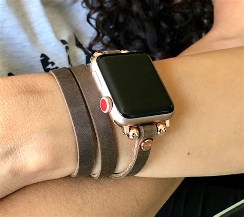 apple watch with leather band|leather wristbands for apple watch.